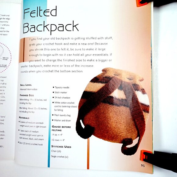 COPY - Crochet Kids Crafts Book Jane Davis 112 Pgs Jewelry Hats Purses Pillows … - Picture 12 of 16